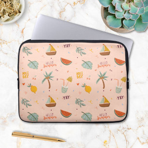 Cute Summer Colorful Kids Pattern Laptop Sleeve