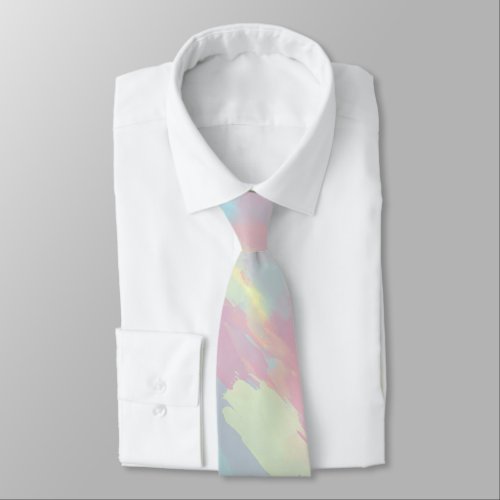 cute summer colorful pastel brushstrokes pattern tie