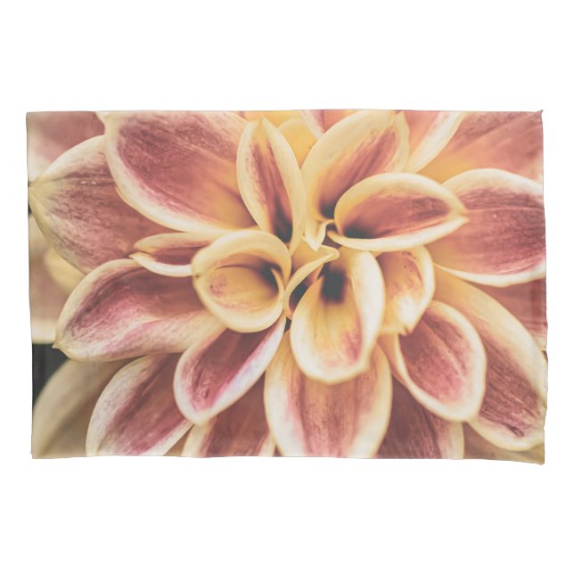 Cute Summer Dahlia Flower (Floral Art) Pillow Case (Front-Left)