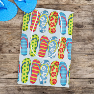 Cute Summer Flip Flops Pattern Medium Gift Bag