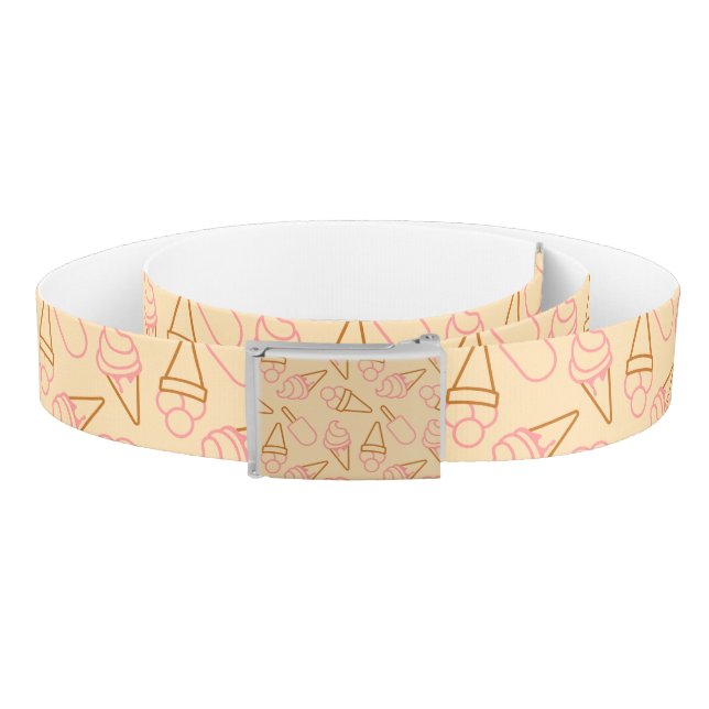 Cute summer food with outline ice cream contours belt (Coil)
