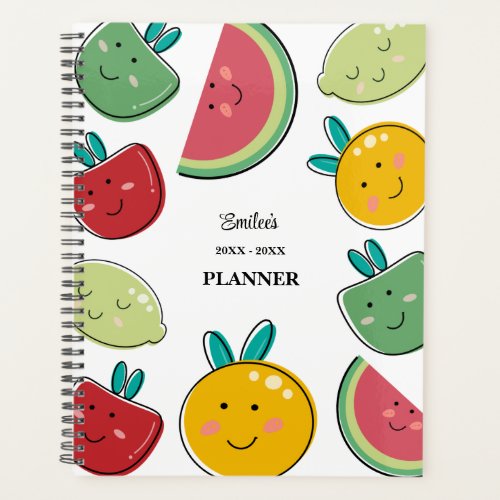 Cute Summer Fruit Pattern Daily and Monthly Planner