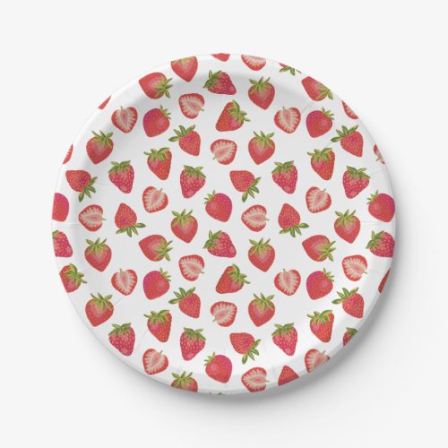 Cute Summer Fruit Strawberry Pattern Paper Plates
