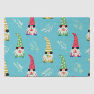 Cute summer gnomes holding fruits pattern tissue paper