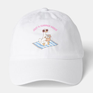 Cute Summer Goose Beach Cartoon Hat