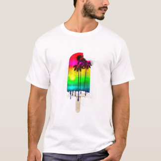 Cute Summer Ice Cream Beach Palm T-Shirt
