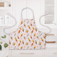 Cute Summer Ice Cream Pattern Apron