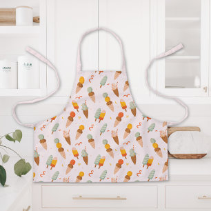 Cute Summer Ice Cream Pattern Apron