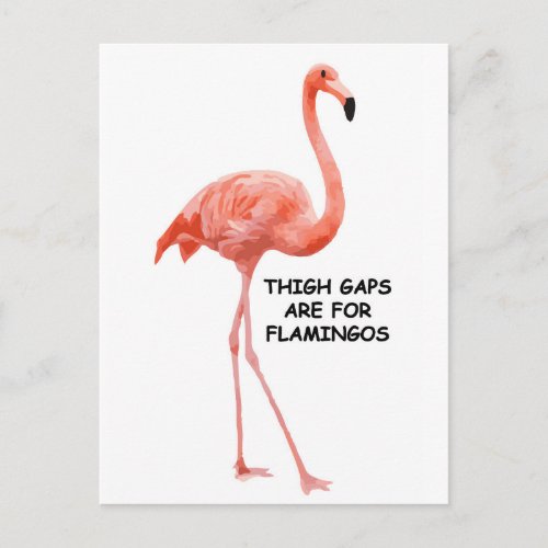 Cute Summer Inspirational Pink Flamingo Postcard