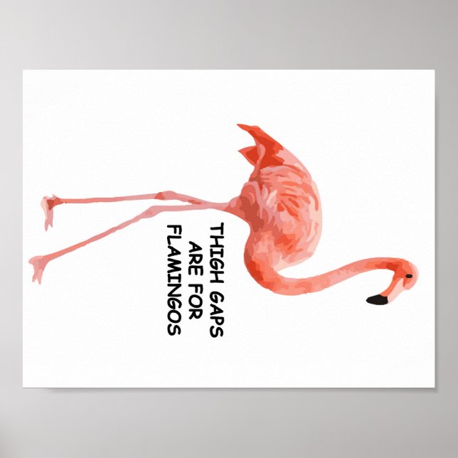 Cute Summer Inspirational Pink Flamingo Poster (Front)