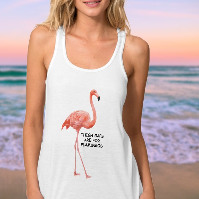 Cute Summer Inspirational Pink Flamingo Tank Top (Cute Summer Inspirational Pink Flamingo Tank Top)