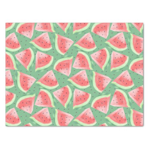 Cute Summer Kawaii Watercolor Watermelon Tissue Paper