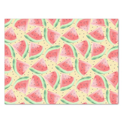 Cute Summer Kawaii Watercolor Watermelon Tissue Paper