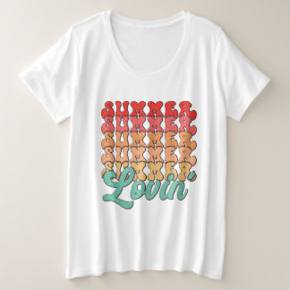 Cute Summer Lovin word art  Plus Size T-Shirt