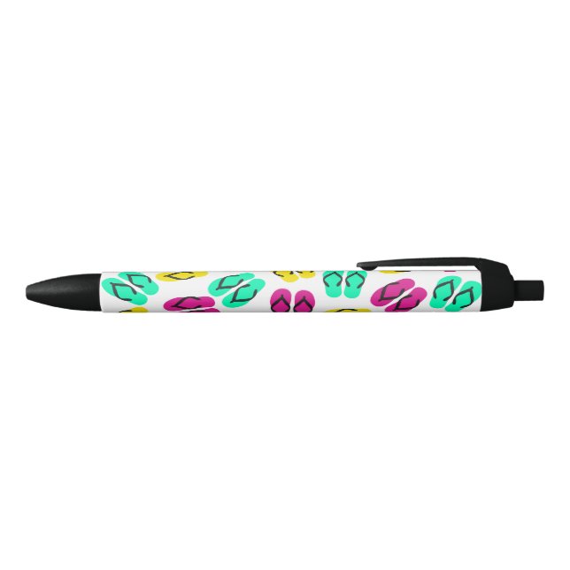 Cute Summer Neon Flip Flops Pattern Pen (Top)