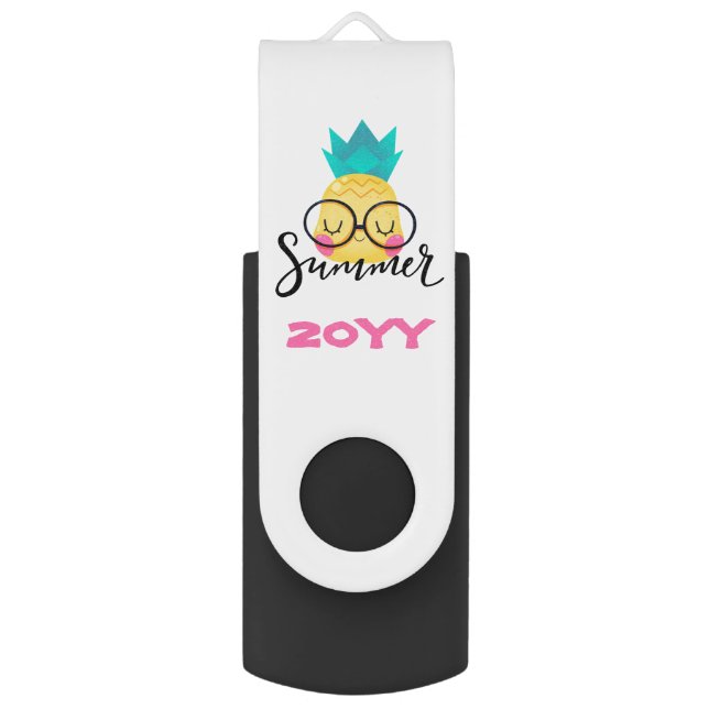Cute summer pineapple flash drive (Front Vertical)