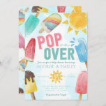 Cute Summer Popsicle Pop On Over Baby Shower Invitation at Zazzle