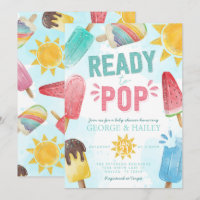 Cute Summer Popsicle Ready to Pop Baby Shower