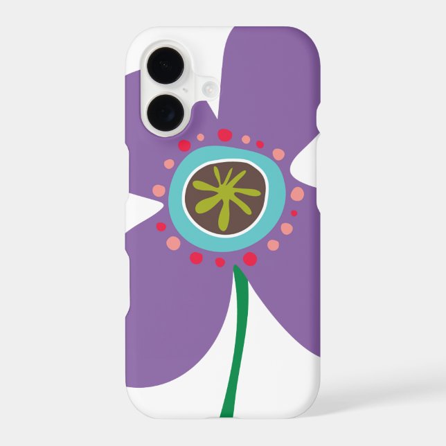 Cute Summer PurpleDaisy Pop Flower Whimsical Fun Case-Mate iPhone Case (Back)