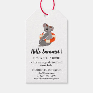 Cute Summer Real Estate Pop By  Gift Tags