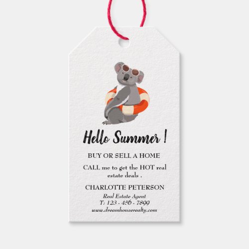 Cute Summer Real Estate Pop By  Gift Tags