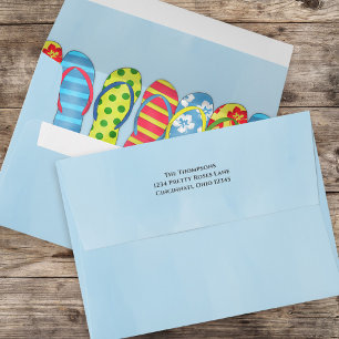 Cute Summer Return Address Custom Envelope
