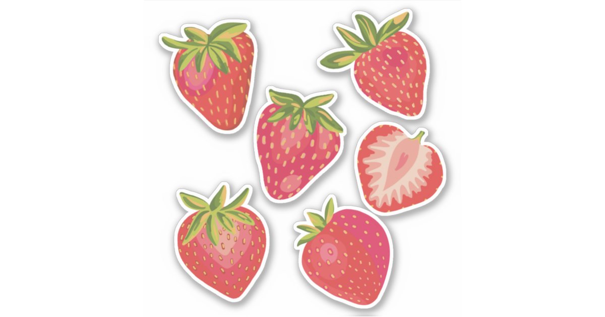 Cute Strawberry - Strawberry - Sticker