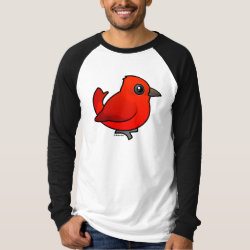 Summer Tanager Men's Canvas Long Sleeve Raglan T-Shirt