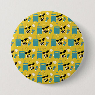Cute Summer Vacation Elements Button