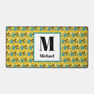 Cute Summer Vacation Elements Desk Mat