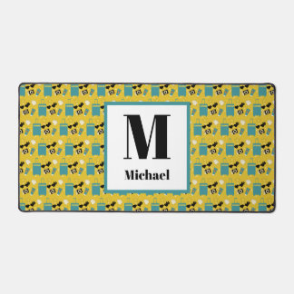 Cute Summer Vacation Elements Desk Mat
