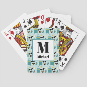 Cute Summer Vacation Elements Poker Cards