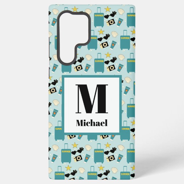 Cute Summer Vacation Elements Samsung Galaxy Case (Back)