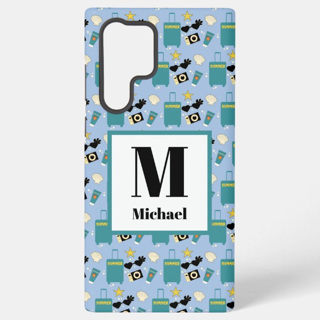 Cute Summer Vacation Elements Samsung Galaxy Case (Back)