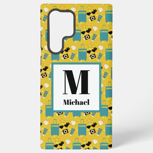 Cute Summer Vacation Elements Samsung Galaxy Case (Back)