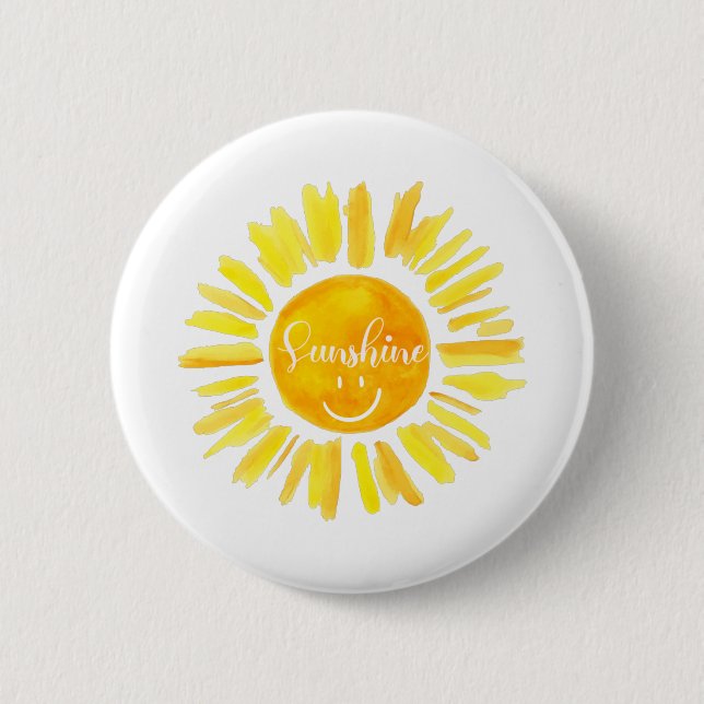 Cute summer Vacay Mode sunshine Button (Front)