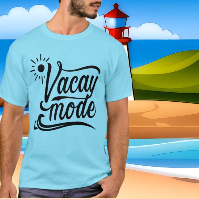 Cute summer Vacay Mode words t-shirt (Creator Uploaded)
