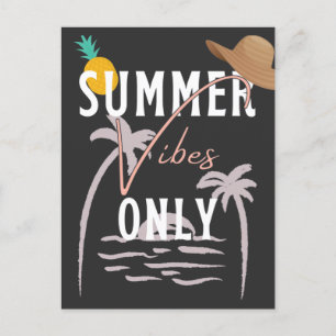 Cute Summer Vibes Only Beach Postcard