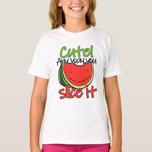 cute summer watermelon girls T_Shirt