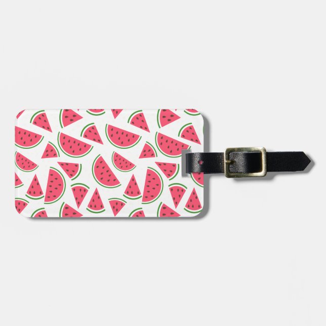 Cute Summer Watermelon Pattern Luggage Tag (Front Horizontal)