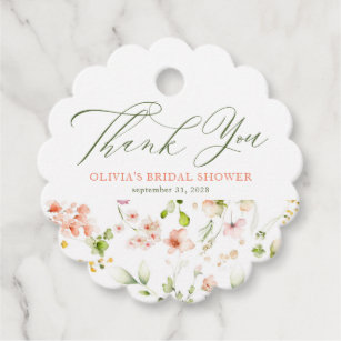 Cute Summer Wildflowers Any Event Thank You Favor Tags