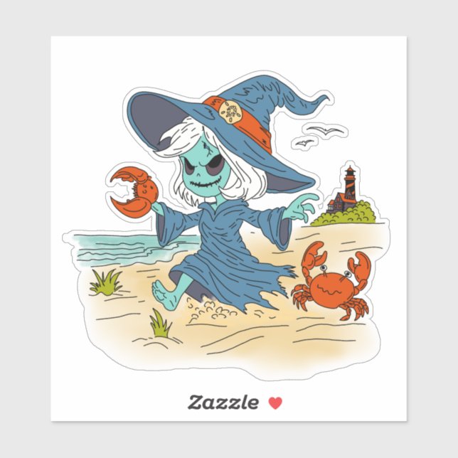 Cute Summer Witch Sticker (Sheet)