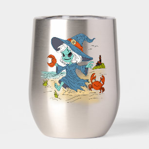 Cute Summer Witch Thermal Wine Tumbler