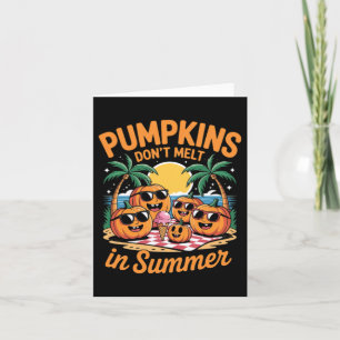 Cute Summerween Ghost Funny Beach Halloween Card