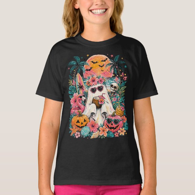 Cute Summerween Ghost T-Shirt (Front)