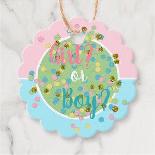 Cute Summery Fun Colorful Confetti Dots Favor Tags