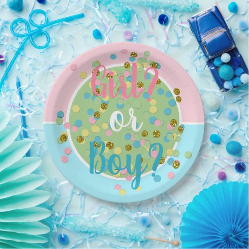 Cute Summery Fun Colorful Confetti Dots Paper Plates