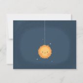 Cute Sun and Planets Space Baby Shower Invitation (Back)
