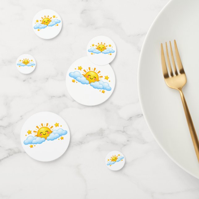 Cute Sun Cloud Table Scatter Party Decor Confetti (Group)