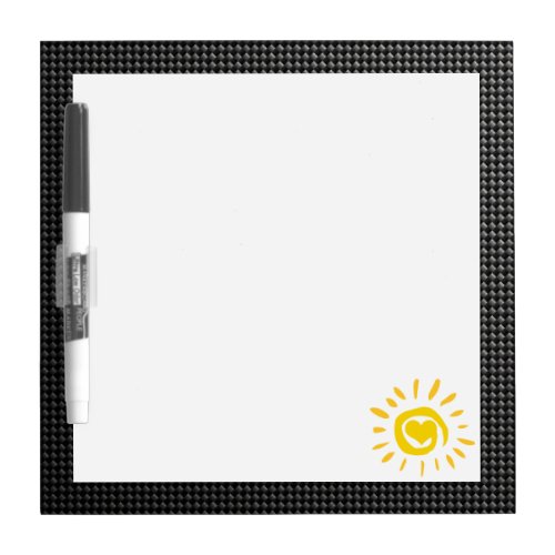 Cute Sun Faux Carbon Fiber Dry Erase Board